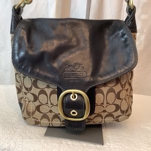 EUC Vintage Coach Bleeker signature Brown Hobo shoulder  bag purse